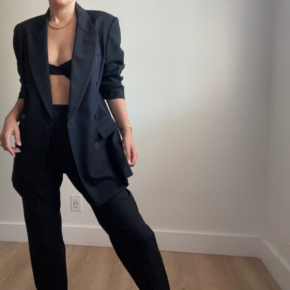 Vintage black wool blazer